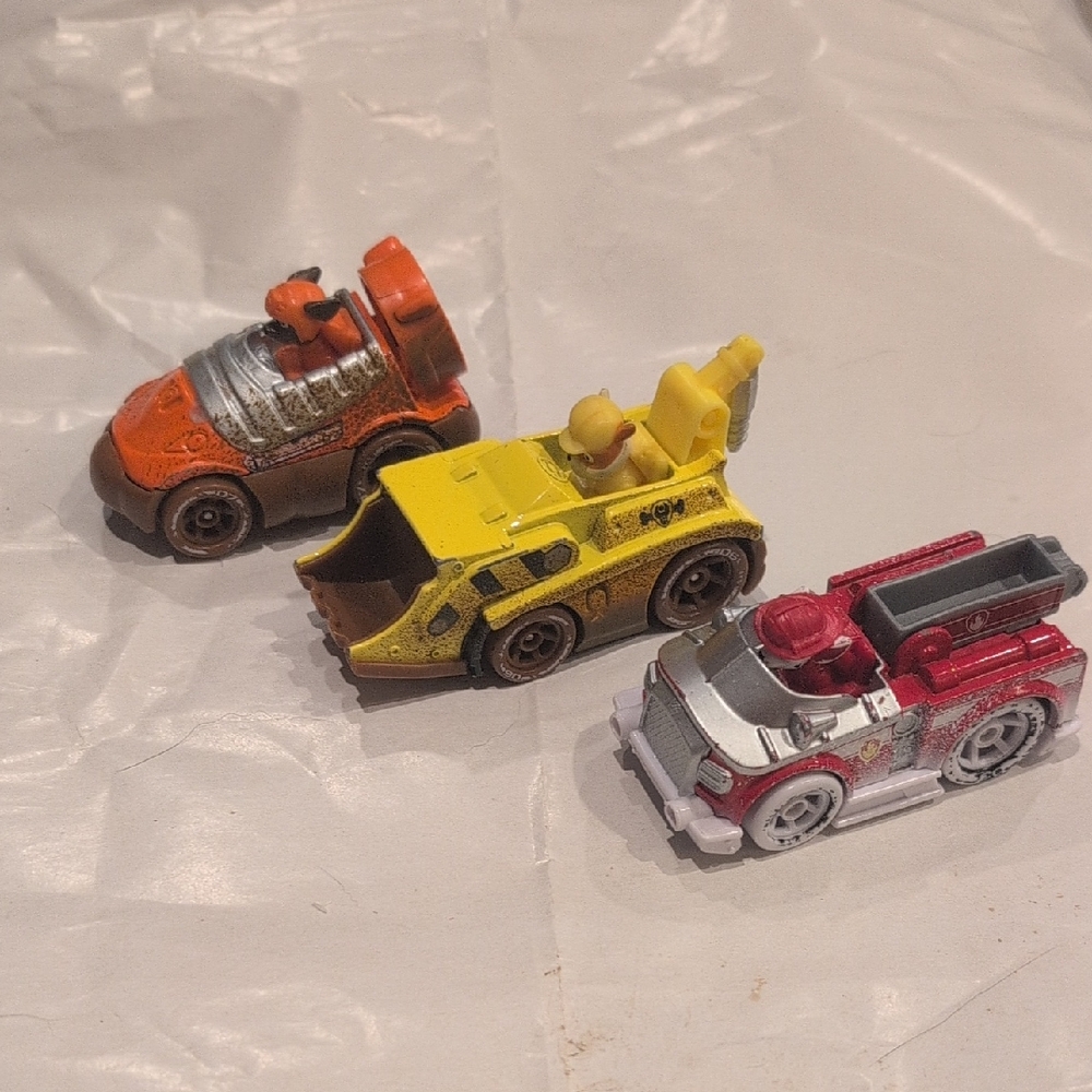 Paw Patrol Mini Vehicles Set - Orange, Yellow, Red